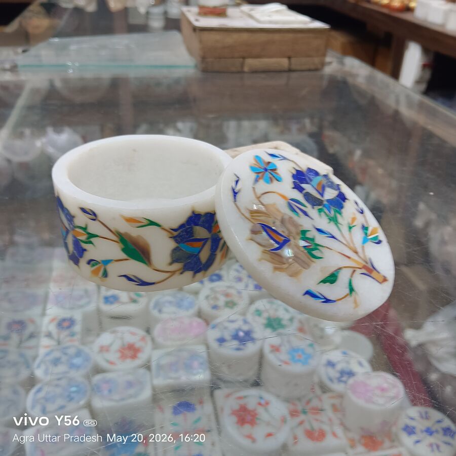 Marble Coaster Set — Design 2 Agra