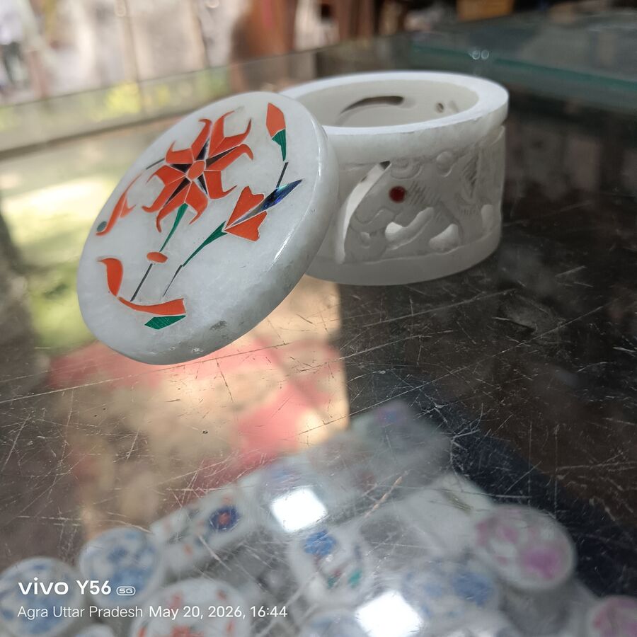 Marble Coaster Set — Design 5 Agra