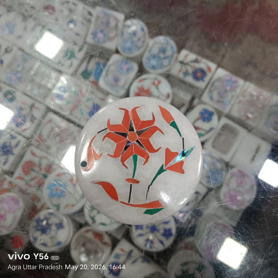 Marble Coaster Set — Design 7 Agra