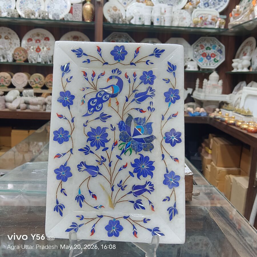 Marble Plate — Design 4 Agra