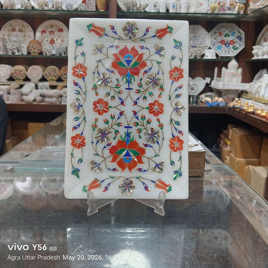 Marble Plate — Design 2 Agra