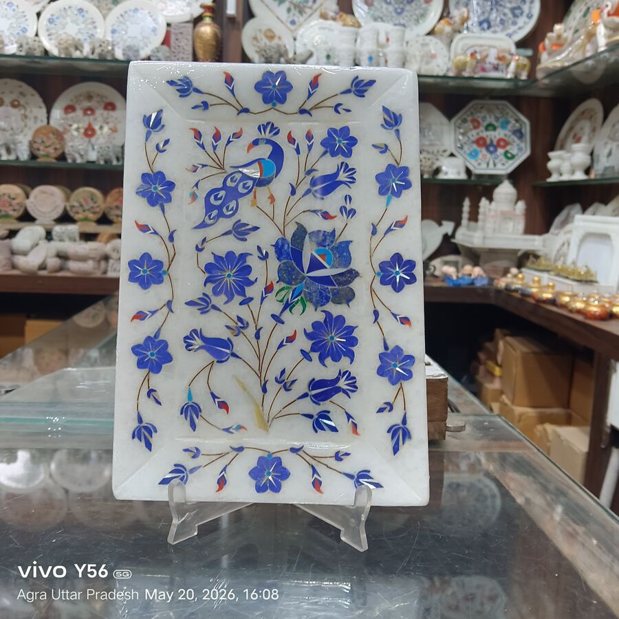 Marble Plate — Design 3 Agra