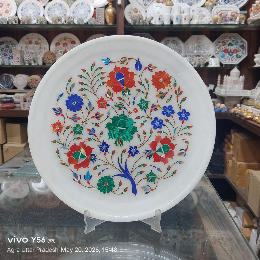 Marble Plate — Design 5 Agra