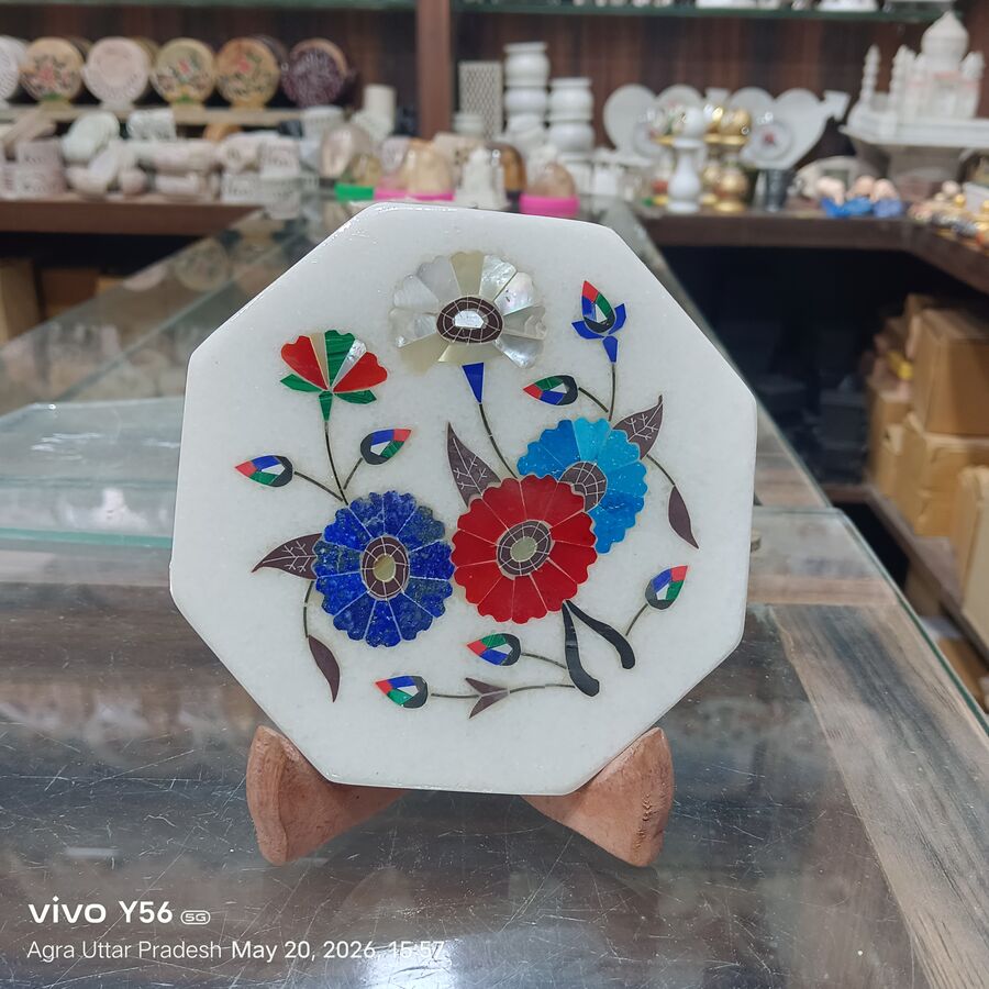 Marble Plate — Design 6 Agra
