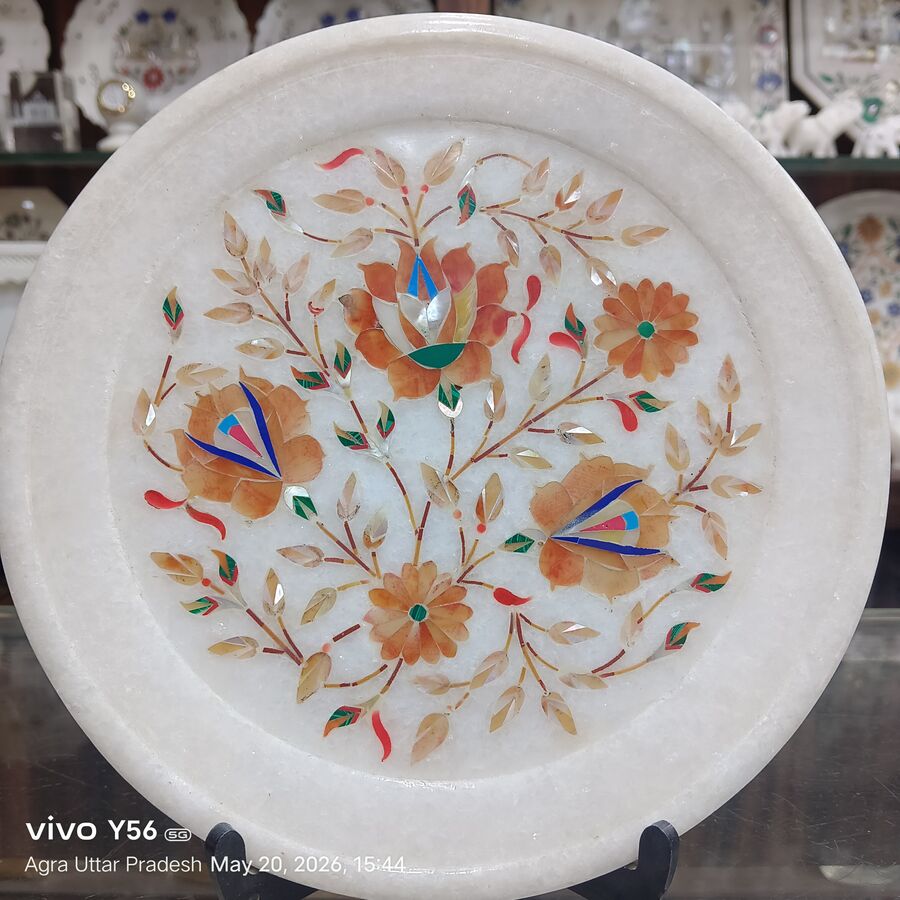 Marble Plate — Design 7 Agra