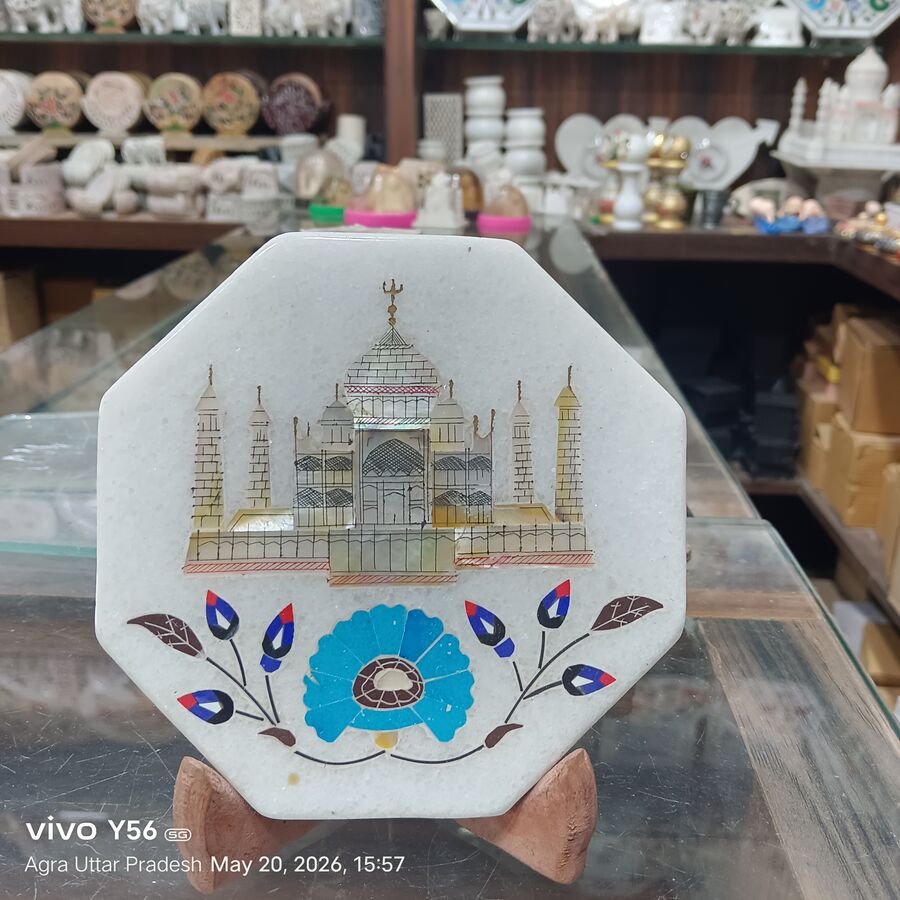 Marble Plate — Design 8 Agra