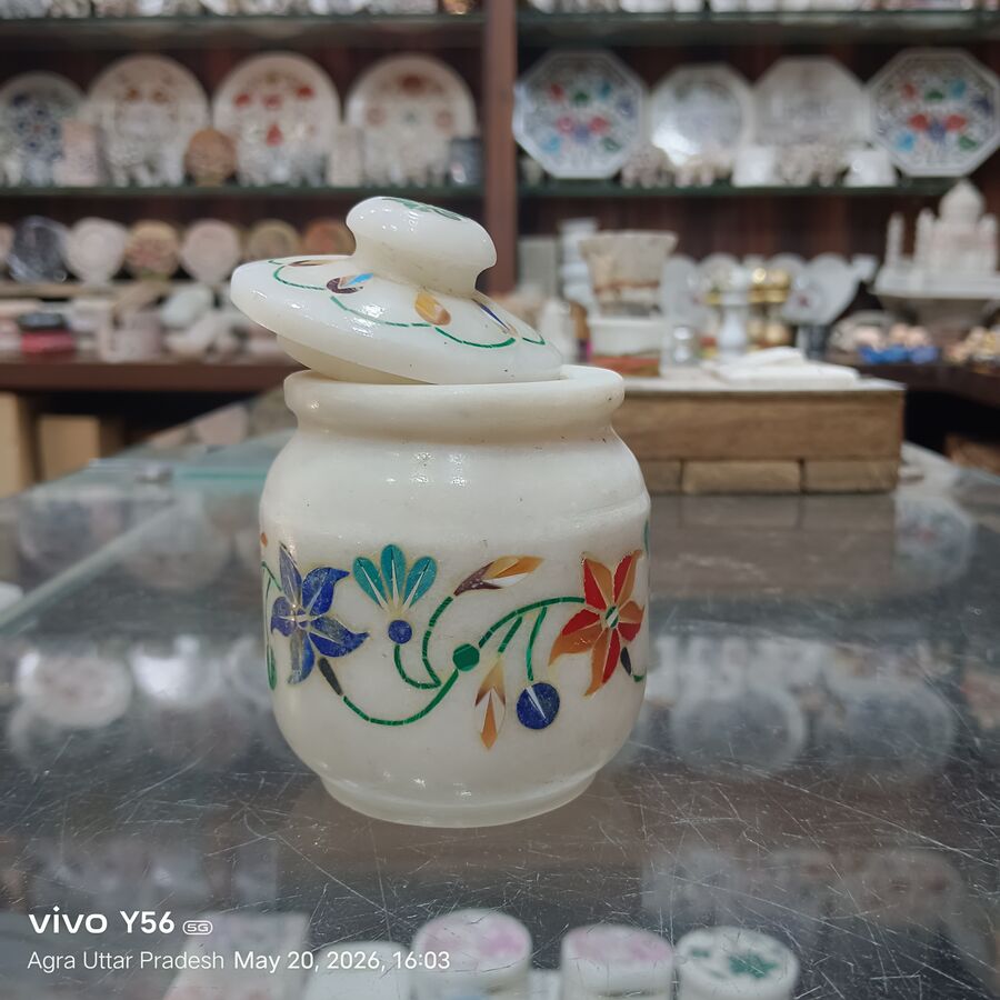 Marble Pot — Design 2 Agra