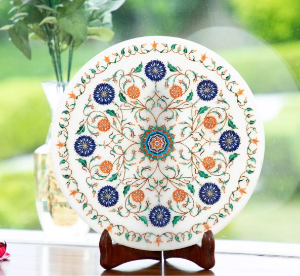 Carved Marble Plate