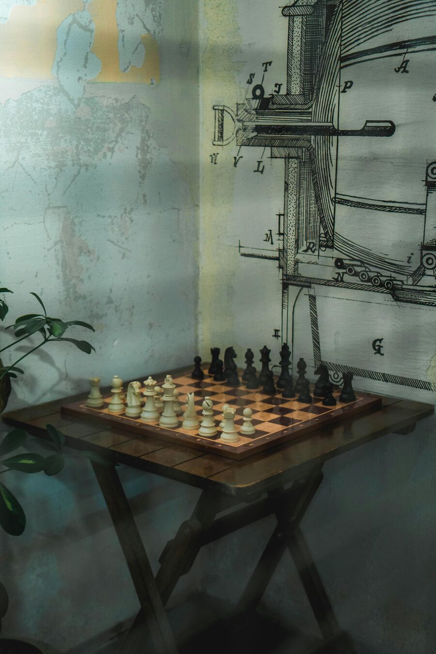 White & Green Marble Chess